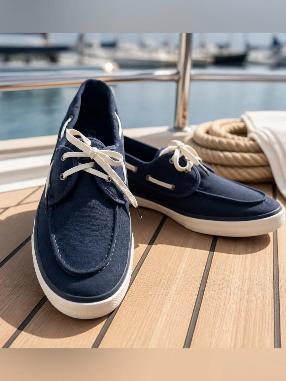 Sperry Men’s Captain 2 Eye Lace Up Sneaker Boat Shoe, Navy Canvas 11.5 M